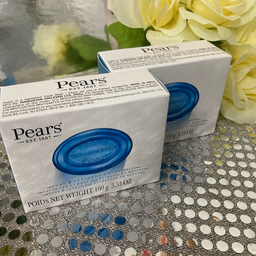 Pears transparent soap blue lot of 2